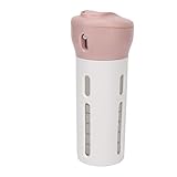 YUYTE Reiseflaschen, 4 in 1 Reisespender, Travel Flüssigkeitsspender für Shampoo und Conditioner, Nachfüllbares Flaschenset in Reisegröße, Auslaufsicher Nachfüllbare Leer (Rosa)
