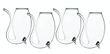 BarCraft Portwein-Trinkgläser, 4er-Set Portweinschöpfer, mundgeblasene Cognac-Gläser, 90ml Fassungsvermögen, 16 x 16 x 13cm, 1 Set