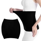 Leikedun Wärmegürtel aus Kaschmir, Hüftgürtel, warm, Schwarz, Taillenstütze und Linderung von Menstruationsbeschwerden