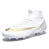 Wugehu Outdoor Fußballschuhe für Mann Unisex Cleats High Top Athletic Profi Fußballschuhe