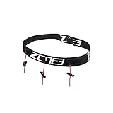 ZONE3 Ultimate Race Number Belt, Unisex Adult, Black White and Red, One Size