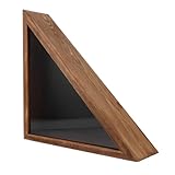 DIKACA Holz flaggenbox Dreieckiger Aufbewahrungsbehälter mit Schutzabdeckung für Flaggen Rustikaler Holzflaggenhalter Stabile Holzkiste für ländliche Wohnkultur Patriotische