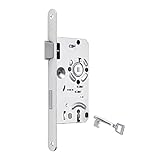 BKS Türschloss Buntbartschloss Klasse 1 Dornmaß 55 mm Stulp 20 mm DIN Links Entfernung 72 mm Buntbart Einsteckschloss aus Stahl mit Kunststoff-Falle von SOTECH für Zimmertüren