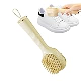 Schuhreinigungsbürste, 2-in-1, weiche Borsten, wiederverwendbar, flüssigkeitsgefüllte -Schuh-Reinigungsbürste, für Haushalt, Outdoor, tägliche Reise, Pflege, Reparatur, Wartung, Leinwand, Wäsche