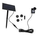 MILISTEN 1 Satz Solarbrunnen Aquarium-Set Teichpumpe bewässern Gartenbrunnenbecken Wasserpumpe Dekor solarbrunnem wasserfontäne solar Solar-Wasserbrunnenpumpen Gartenbrunnenpumpe Abs Black