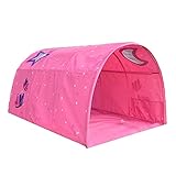 HI SUYI Kinder-Hochbett Tunnelzelt für 90-100 cm Breite Hochbett Etagenzelt, Stoff, Rosa, Einzelbett