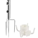 Erdspieß Sonnenschirm,Rasendorn für Sonnenschirm,Abnehmbar Einstellbar Robuster Bodenanker,Rasendorn Sonnenschirmständer Sonnenschirmhalter,Schirmständer Strand für Strand Gras Sand Gartenschirm