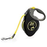 flexi® Giant L Gurt 8 m schwarz/neon-gelb, Roll-Leine für Hunde bis 50 kg