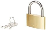 Brüder Mannesmann M 413-50 Vorhaengeschloss verschieden schließend Goldgelb Schluesselschloss, Messing, 50 mm