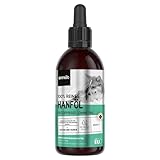 animigo Hanföl für Hunde & Katzen - 60ml reines Hanfsamenöl mit Omega 3, 6 & 9 - Kaltgepresst - Beruhigung & Entspannung für Haustiere - Bei Angst, Stress, Gewitter, Feuerwerk & Gelenkproblemen