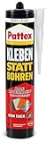 Pattex Kleben statt Bohren High Tack, Montagekleber & Baukleber mit hoher Anfangshaftung, starker Kleber für fast alle Untergründe, flexibler Alleskleber, 1x440g Kartusche