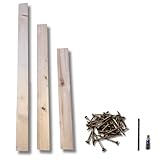 BAVAWOOD Holz Zaunlatten 0,6m Höhe - 10x Fichte Holzbretter 7,2x2x60 cm für DIY Gartenzaun - inkl. Schrauben,Bohrer und Bit