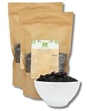 Getrocknete Pflaumen entsteinte von der Grünen Essenz | 100% natürliche Naturbelassen Trockenpflaumen ohne Kern zum Backe Fleisch Backpflaumen ohne Zusätze Sonnengetrocknete Zwetschgen (1 Kilogramm)