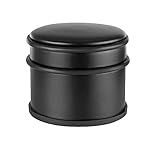 DESIGN Türstopper Schwarz Matt -1,2 kg Massiv - Premium Türstopper Boden schwarz in modernem Design mit Gummiring zum Schutz der Türen - Eleganter Tür Stopper Boden, Türstopper Boden Schwer