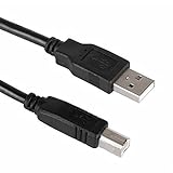 VOSGA USB 2.0 Druckerkabel, 10 m, USB 2 High-Speed-Stecker, Drucker-Scanner-Kabel, USB 2.0, Datenkabel Typ A Stecker auf B Stecker (10 m, schwarz)