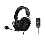 HyperX Cloud Alpha S - Gaming Headset, für PC, PS4, 7.1 Surround Sound, einstellbarer Bass, Dual Chamber Drivers, Chat Mixer, atmungsaktives Kunstleder, Memory-Schaum, Mikrofon, Schwarz