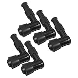 Healeved 5 Stück Hochdruck Zündkerzenkappen aus ABS Kunststoff für Benzingeneratoren Dreschmaschinen und Mikrofräsen Hitzebeständig Druckfest Kompatibel mit 152F Motoren