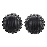 ESmopa 2X Pu Schaum Stoß Faszien Ball Muskelentspannung Fitness Massage Ball Schwarz