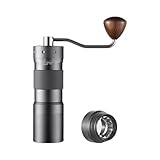 Oxtxuzdm Quiet Manual Coffee Grinder Adjustable Coarseness Stainless Steel Burr Mill Portable for French Espresso Stainless Steel Adjustable Grinder