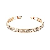 Armbänder Uhr 1 STÜCK 2 Reihen Armband Strass Armband Schmuck Bettelarmband Geburtstag Überraschungsgeschenk Für Mädchen Armband Japanisch (Gold, One Size)