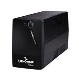 Tecnoware UPS 750VA für PC/Modem, NICHT für Gaming/Konsole, ERA PLUS USV mit 2 Schuko, Software, Schutz bei Stromausfall und Spannungsschwankung, ideal für PC, Modem, Überwachung, Kasse, NAS, POS