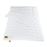 moe Breezy Dream 4 Jahreszeiten Bettdecke 135x200 - temperaturregulierende Steppdecke, Bettdecke, Made in Germany, Bezug 100% Baumwolle, auch für Allergiker geeignet, Füllmenge 650/480 g