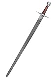Battle-Merchant Sir William Marshal Schwert mit Scheide | Geschmiedetes Schaukampf Schwert aus dem 12. Jh. | Echt Metall Ritter Schwert der Engländer