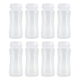 8 Stück Milchaufbewahrungsflaschen mit weitem Hals, auslaufsicher, 300 ml Fassungsvermögen, wiederverwendbare Muttermilch-Auffangflaschen, kompatibel mit elektrischen Milchpumpen