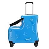 Kinderkoffer: Reisegepäck, Reisetasche für Kinder, 50,8 cm (20 Zoll) Trolley mit Kombinations-Passwortsperre, ruhige Räder, Sicherheitsgurte, Griffe, Lake blue, Consulte la descripción, Siehe