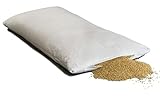 GIRAFFENLAND Bio-Hirsekissen 40x80cm, Kissen - Köper-Baumwolle weiß, mit Bio-Hirseschalen, direkt befüllt