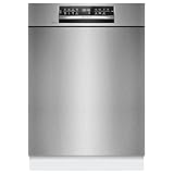Bosch SMU6ZCS16E Serie 6 Geschirrspüler, 60 cm breit, unterbaufähige Spülmaschine mit Besteckschublade, Home Connect, Intelligent Programm, Max Flex Körbe, Vario Schublade, Rackmatik, Edelstahl