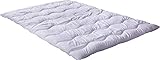 REDBEST Duo-Steppbett, Bettdecke Atlanta - Textilfaser weiß Größe 135x200 cm - Feuchtigkeitsabtransport, Liegekomfort, waschbar, ergonomische Wellensteppung - Wärmestufe 4