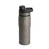 GRAYL Titanium UltraPress 500ml Wasserfilterflasche Covert Black - Filter für Wandern, Camping, Survival, Reisen