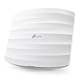 TP-Link EAP115 N300 WLAN Access Point (300Mbit/s 2,4GHz, Cloud Management, passend für Wand- und Deckenmontage, unterstützt 802.3af PoE) weiß