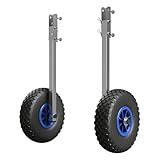 SUPROD Heckräder Slipräder Schlauchbooträder Transporträder klappbar Edelstahl ET260-LU, schwarz/blau