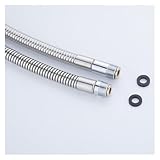 UKJIAHAO Duschschlauch,Brauseschlauch Edelstahl-Chrom-Oberfläche Pull Out Dusche Rohr, Bad Waschtisch Küche Ablasshahn Spezialschlauch(B 1.5m)
