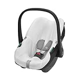 Maxi-Cosi Autositzbezug aus Bio-Baumwolle für CabrioFix i-Size / Pebble S, Babyschalenbezug, weiches, atmungsaktives und feuchtigkeitsabsorbierendes Material, waschmaschinenfest, Natural White