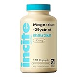 Magnesium Glycinat Nahrungsergänzungsmittel – 500 mg – Premium-Qualität – 100 vegane, Magnesium bisglycinat hochdosierte Kapseln Supplements (Tabletten für 3 Monate) mit höchster Bioverfügbarkeit