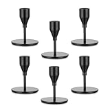 Kerzenständer Schwarz Kerzenhalter Metall Kerzenleuchter: Candeldo 6er Set Kerzenhalter Klein für Stabkerzen Modern Tisch Deko Stabkerzenhalter Tischdeko Wohnzimmer