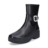 Fitflop Damen F-LUMA Kristallschnalle Leder kurze Stiefel Knöchel Schwarz 40 EU, Schwarz, 41 EU