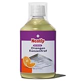 NEATLY Orangenreiniger Konzentrat - 500 ml - Allzweckreiniger mit Orangenkonzentrat, Ökologischer Universalreiniger, Orangenreinigungskonzentrat als Bodenreiniger, Glasreiniger, Bad und Küchenreiniger