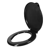 RORPOIR klappklo travel toilet Outdoor-Toilettensitz Mobile Klo Reisetoilette auto wc Toilettensitzdeckelheber WC-Sitzbezug Camping-Toilettensitzeimer Tragbarer Camping-Toilettensitz Black