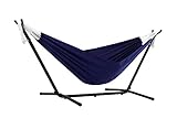 Vivere Doppel Polyester Hängematte mit Hängemattengestell 250 cm, Blue