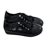 Mesh Sneaker Damen Plateau: Freizeitschuhe Damen Schwarz Weite H - Herbstschuhe Aushöhlen Atmungsaktiv Stoffschuhe Leicht Fashion Arbeitsschuhe Flache Walking Shoes Outdoorschuhe Barfußschuhe