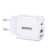 BENFEI 33W GaN USB-C Schnellladegerät, 2-Port Two-Tone Kompaktes Wandladegerät, tragbares Reiseladegerät für iPhone 17/16/15, Galaxy S25/S24/S23, Pixel 10/9/8, iPad, AirPods, MacBook, Steam Deck