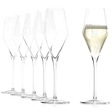 Stölzle Lausitz Champagner Gläser Quatrophil 6er-Set 290ml – Eleganter Champagnerkelch ideal für Sekt & Prosecco – Hochwertige Kristall Sektgläser aus deutscher Herstellung – Spülmaschinen- & Stoßfest