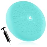 unycos - Ballsitzkissen 33 cm inklusive Pumpe, Noppenkissen, Luftkissen, Anti-Burst Sitzkissen, Balancekissen, Core, Rücken, Fitness Koordinations und Rückentraining (Türkis; Zenfeel)