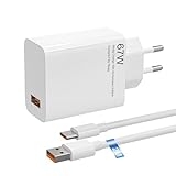 67W Xiaomi Schnelles Wandladegerät Quick Charge für Xiaomi 14 13 12 12t 12s Pro Lite Redmi Note K60 K50 11 11s 12 Pro Plus Poco F5 X5 F4 X4, Schnellladegerät USB Power Handy Ladegeräte Mit 2M 6A Cable