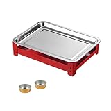 Rostfreie Grills Party Essential Food Warmhalteplatte Edelstahlkonstruktion Geräumige Front für mehrere Fleischportionen Party Grills Wärmespeicherplatte