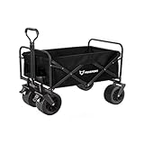 FOXSPORT Faltbarer Trolley auf Rädern, Festival, Strand, Camping, Shopping, Outdoor und Garten, zusammenklappbar, verstellbarer Griff, 100 kg, 300 l Fassungsvermögen, faltbarer Wagen für Kinder und